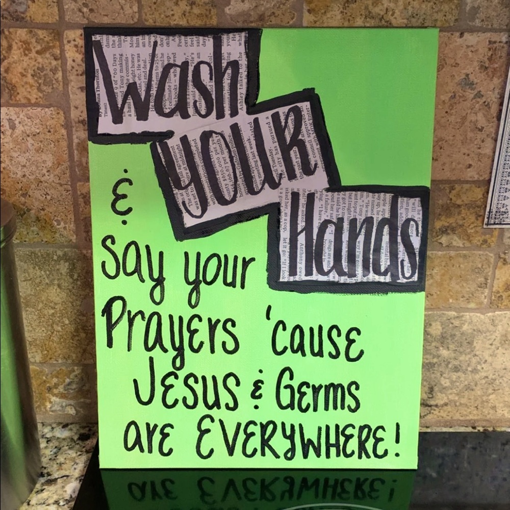 Hand painted sign